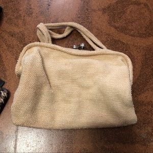 Vintage Bead Textured Clasp Bag